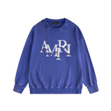 Amiri washed sweatshirt metallic luster letter print washed old