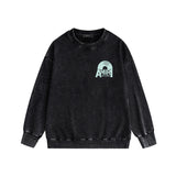 Amiri washed sweatshirt large radar printing washed and distressed