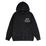 Amiri washed hoodie hollywood club distressed printing