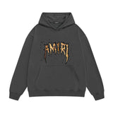 Amiri hoodie splash paint skeleton print