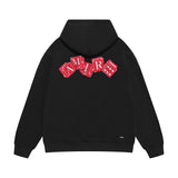 Amiri hoodie red dice printing