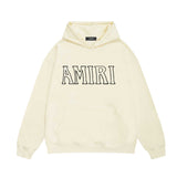Amiri hoodie bevel cut letter print