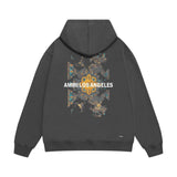 Amiri hoodie damaged oil painting sleeve print