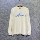 Amiri long sleeve shirts blue colorful art word printing