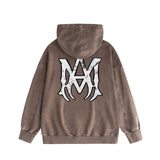 Amiri washed hoodie mottled spider distressed printing