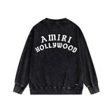 Amiri washed sweatshirt hollywood pure letterprinting washed and distressed