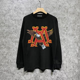 Amiri long sleeve shirts oil painting flying eagle printing