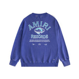 Amiri washed sweatshirt earth letterprinting washed and distressed