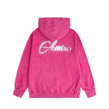 Amiri washed hoodie with starry sky distressed print