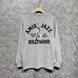 Amiri long sleeve shirts wolf music hand print