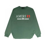 Amiri long sleeve shirts red font printing