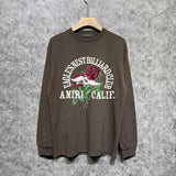 Amiri long sleeve shirts rose printing