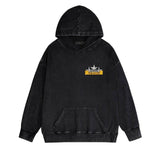 Amiri washed hoodie five-pointed star nameplate distressed printing
