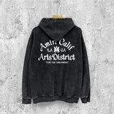 Amiri washed hoodie LA limited art word old print