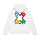 Amiri hoodie color block simple logo set print