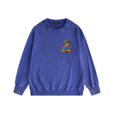 Amiri washed sweatshirt king cobra gold printing washed and distressed
