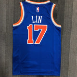 NBA Jerseys 75th Anniversary, Knicks, Blue 17, Jeremy Lin