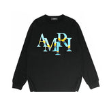 Amiri long sleeve shirts gradient overlapping letterprinting