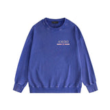 Amiri washed sweatshirt crayon horizontal strip printing washed old