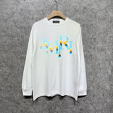 Amiri long sleeve shirts gradient overlapping letterprinting