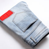 Mens Fashion Jeans Colored patch 8831#