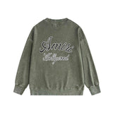 Amiri washed sweatshirt letter-filled printing washed and distressed