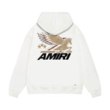 Amiri hoodie mottled pegasus print