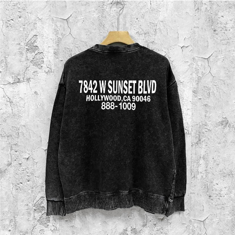 Amiri washed sweatshirt smoke gray wolf printing washed and distressed