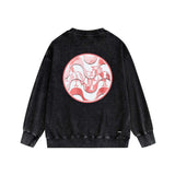 Amiri washed sweatshirt circle sketch printing washed and distressed