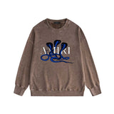 Amiri washed sweatshirt new font cobra print washed old