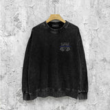 Amiri washed sweatshirt splash ink large simple label printing washed and distressed