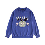 Amiri washed sweatshirt lion medal printing washed and distressed