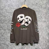 Amiri long sleeve shirts double-sided rose printing
