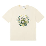 Rhude T Shirt Alphabet Coconut Racing Pattern Short Sleeve T-Shirt