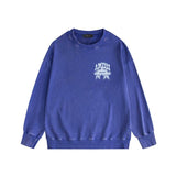 Amiri washed sweatshirt five-star rose printing washed and distressed