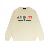 Amiri long sleeve shirts red font printing
