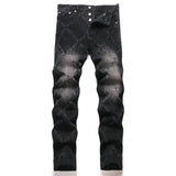 Mens Fashion Jeans Chain embroidery S8261#