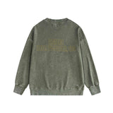 Amiri washed sweatshirt oil painting flying eagle printing washed and distressed