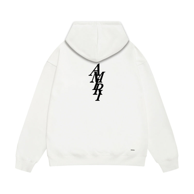 Amiri hoodie vertical small overlapping letterprinting