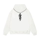 Amiri hoodie vertical small overlapping letterprinting
