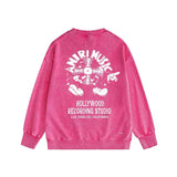 Amiri washed sweatshirt musical note fan printing washed and distressed
