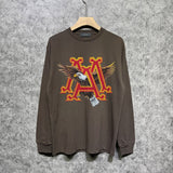 Amiri long sleeve shirts oil painting flying eagle printing