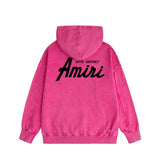 Amiri washed hoodie pure letter distressed printing
