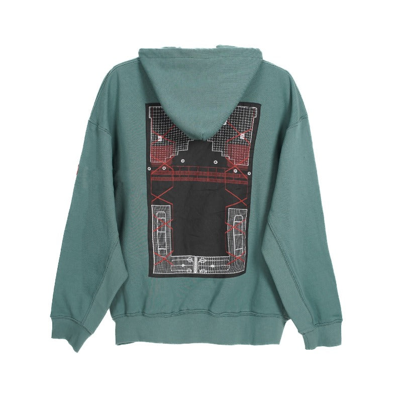 C.e hoodie spring & fall c.e batik distressed pullover hooded sweatshirt