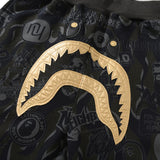 Bathing Ape Pant Joint Golden Skull Shark Head Letter Printed Drawstring Casual Pants