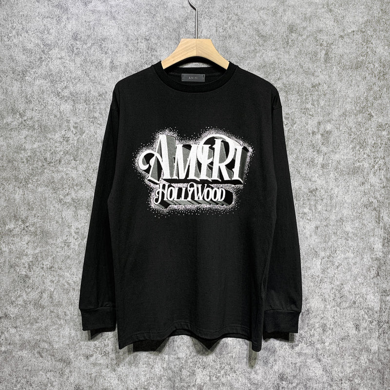 Amiri long sleeve shirts stereo hollywood printing