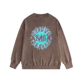 Amiri washed sweatshirt colored sun print washed old
