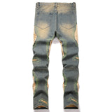 Mens Fashion Jeans Damaging embroidery 5717#