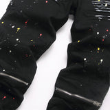 Mens Fashion Jeans White graffiti S8286#