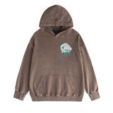 Amiri washed hoodie urban forest printing distressed printing